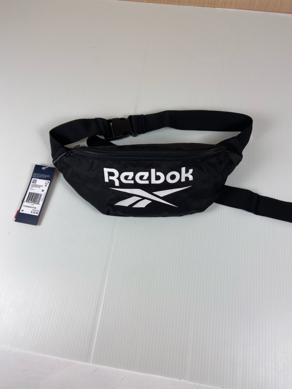 Reebok Black Logo Fanny Pack Belt Bag NWT Unisex
